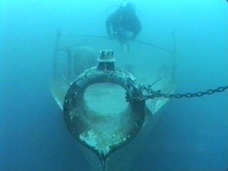 The bow of the Hobart